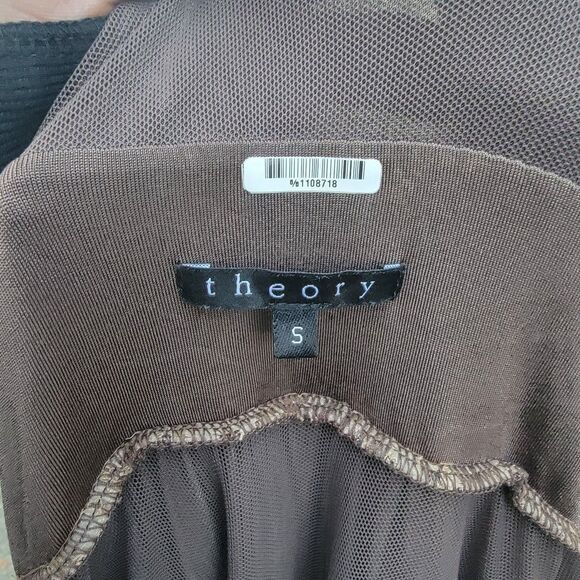 Theory strappy brown midi dress Wmns Sz Small 90's  y2k - Picture 4 of 5